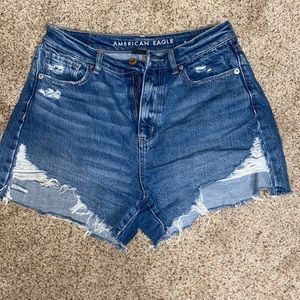 American Eagle highest rise mom shorts